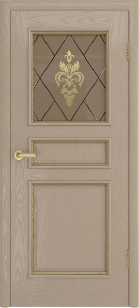 Межкомнатная дверь «Голд-3 ДО» 2000 x 600 latte