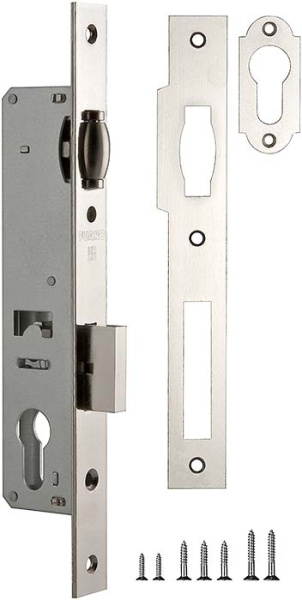 Корпус Fuaro (Фуаро) узкопрофильного замка с роликовой защелкой PROF155-25 (155-25) CP хром