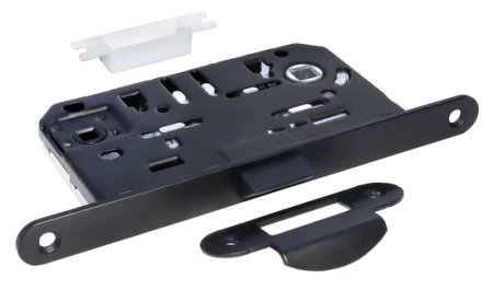 1895P BL, защелка бесшумная многофункциональная, цвет - черный