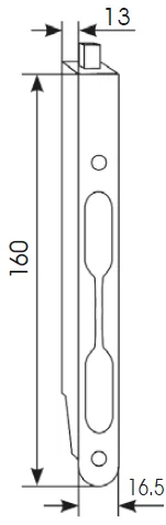 Шпингалет дверной OL160 SN, цвет никель матовый, сталь