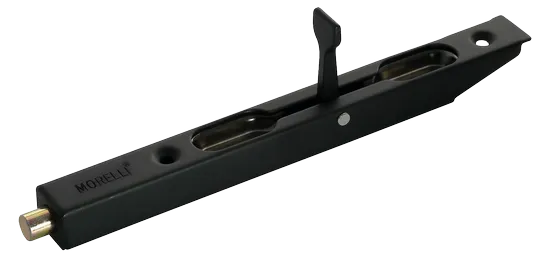 Шпингалет дверной L160 BL, цвет черный, сталь