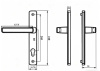 Ручки на планке V2-85BR (коричневый RAL 8017)