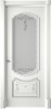 Дверь межкомнатная Багет 4 эмаль и лак эмаль белая остекленная 600x2000 4 Steklo