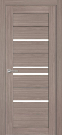 Дверь межкомнатная Модель 24 экошпон эко белый остекленная 900x2000 Серый