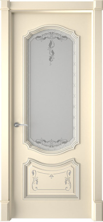 Дверь межкомнатная Багет 4 эмаль и лак эмаль белая остекленная 900x2000 4 Emal