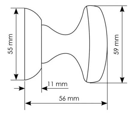 Ручка дверная круглая FOSTER MHR-1 BL на розетке, цвет - черный