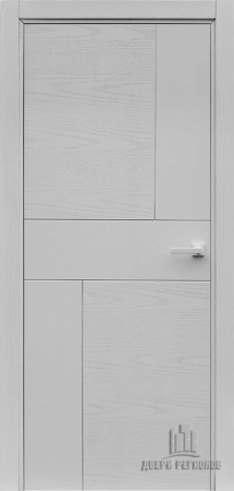 Дверь межкомнатная Fusion натуральный шпон grigio (ral 7015) глухая 700x2000 Chiaro Patina