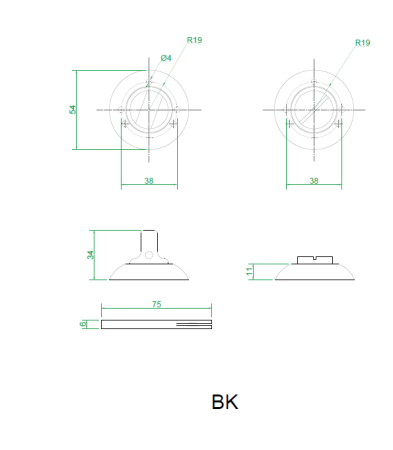 Накладки санузловые BKL (мат. хром)