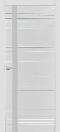Дверь межкомнатная S11h Белое стекло натуральный шпон 600x2000 Beloe Steklo