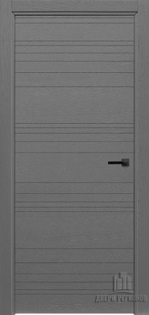 Дверь межкомнатная Linea натуральный шпон chiaro patina argento (ral 9003) глухая 900x2000 Grigio Ral