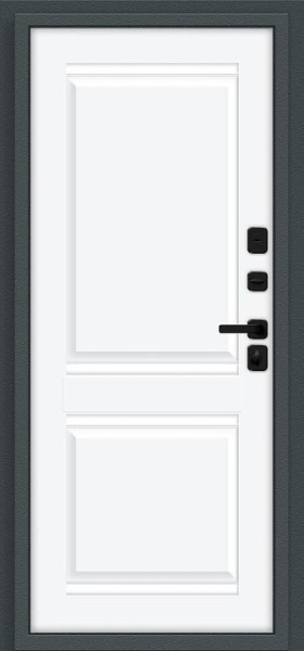 Металлическая дверь Некст МФ/SBlack Старк антрацит/White Silk