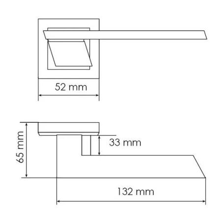 Ручка дверная ВОЛНЫ MH-34 COF-S раздельная на круглом основании, цвет кофе, ЦАМ