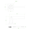 Ручки дверные V48BL-2 (черный)