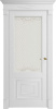 Дверь межкомнатная Флоренс (Florence) 62002 экошпон светло-серый серена остекленная 600x2000 Белый