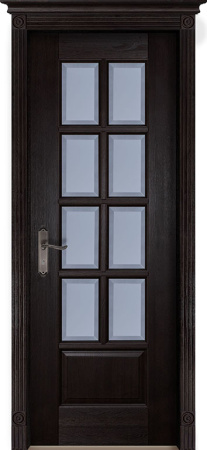 Дверь межкомнатная Грация массив махагон остекленная 700x2000 Steklo Venge