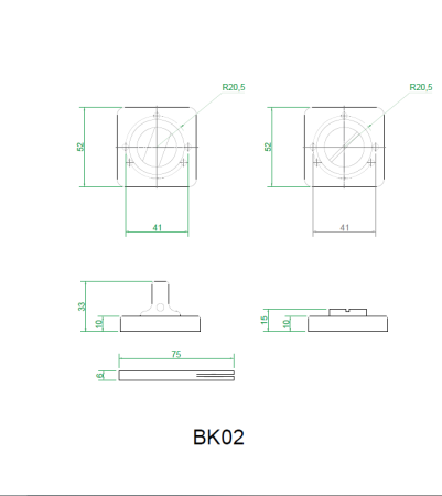 Накладки санузловые BK02WH (белый матовый)
