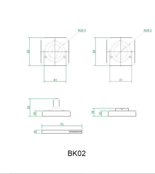 Накладки санузловые BK02D-2 (мат. никель)