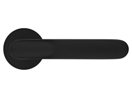 Ручка дверная GARAK MH-59-R6 BL раздельная на круглой розетке 6 мм, цвет черный, ЦАМ Light