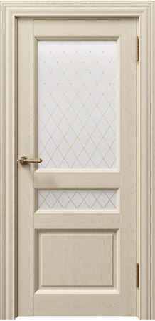 Дверь межкомнатная Соренто (Sorrento) 80014 покрытие soft touch кремовый soft touch остекленная золото