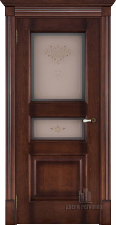 Дверь межкомнатная Терзо Кристалл закаленное натуральный шпон светлый мед остекленная 700x2000 Steklo Kristall