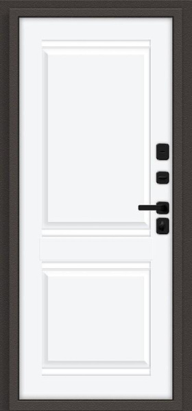 Металлическая дверь Некст МФ/SBlack Старк шоколад/White Silk