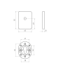 Накладка под шток GL1 L-2 (матовый хром)